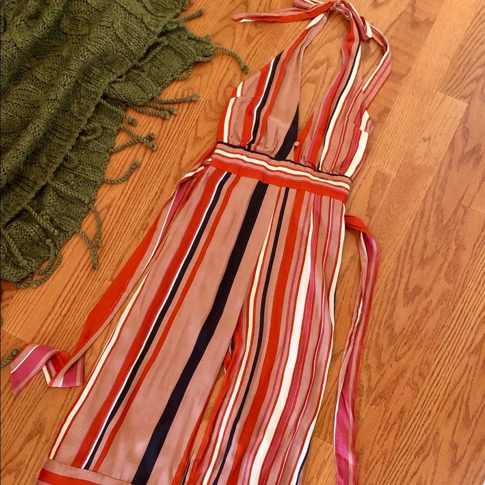 Dress Forum Striped Halter Jumpsuit for Vici